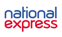 Navy and red text logo reading 