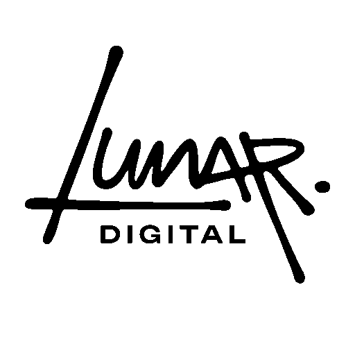 Lunar Digital logo black, digital marketing agency in Birmingham, UK.